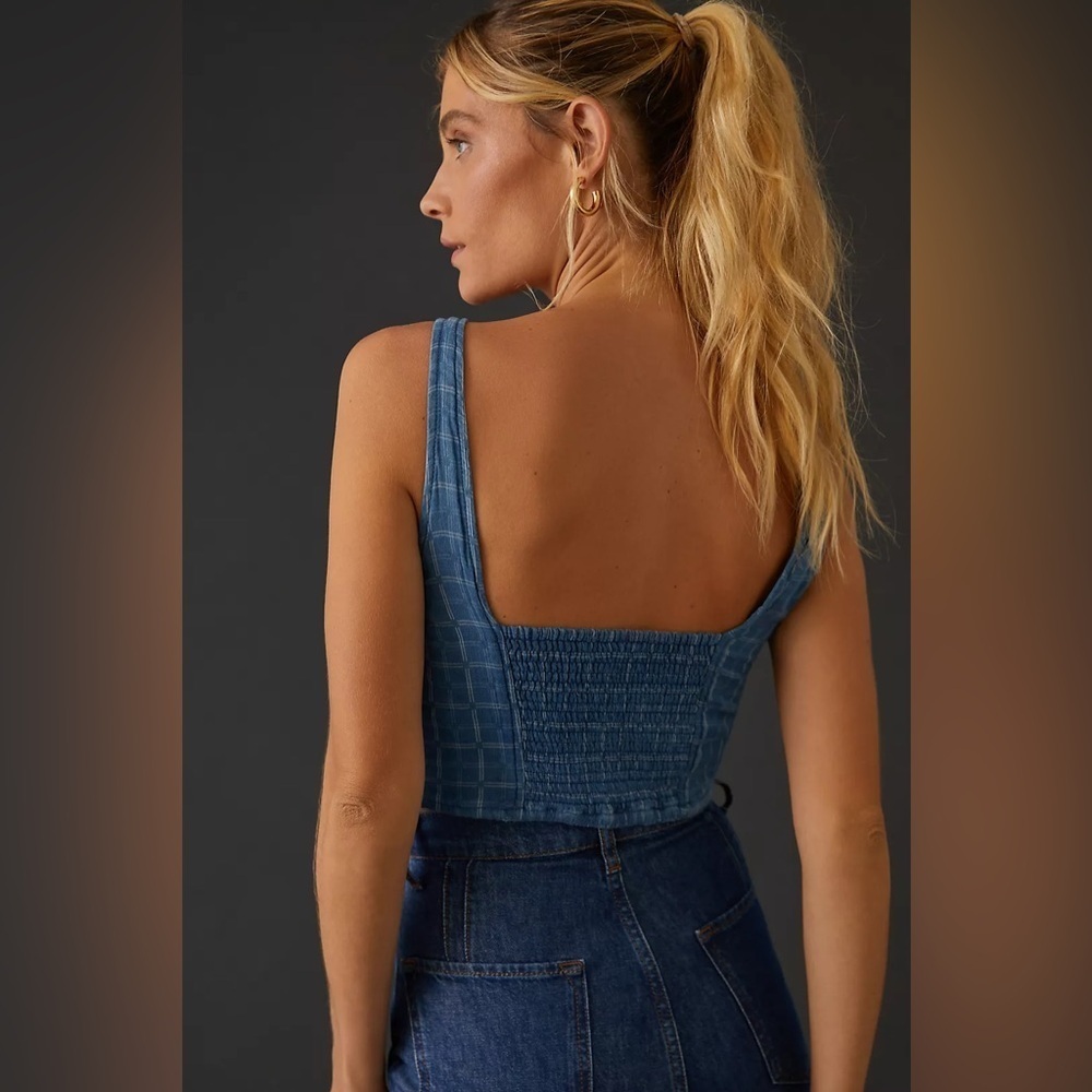 Pilcro Cotton Corset Tank - Picture 5 of 13